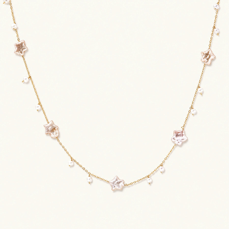 Celestial Pearl Stars Necklace