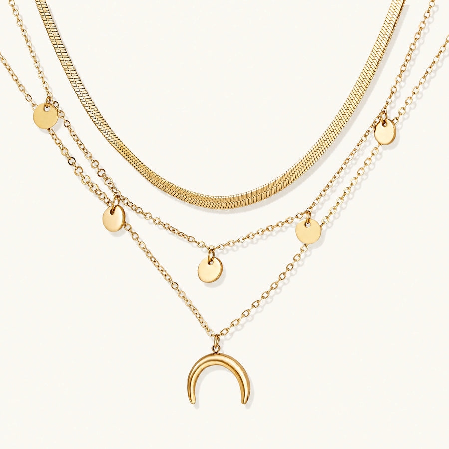 Crescent Layered Necklace
