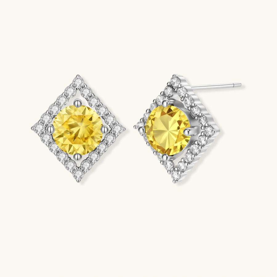 Halo Moissanite Studs